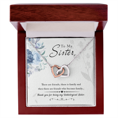 To My Sister - Interlocking Hearts Necklace